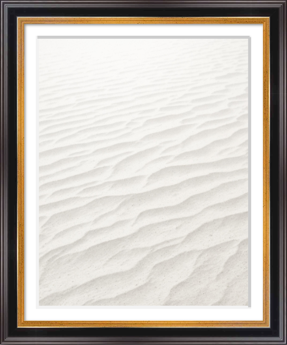 Wind Written abstract sand landscape fine art print with soft light and wind-shaped textures in neutral tones